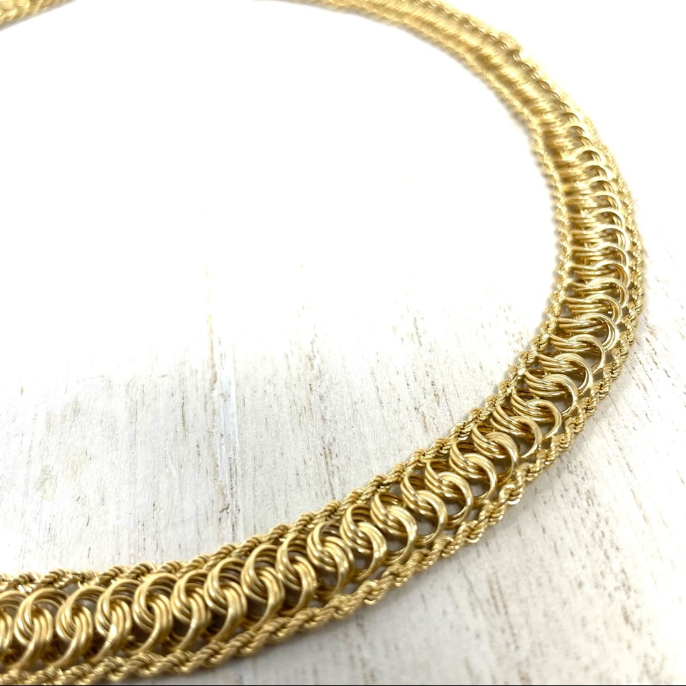 Solid 14k Solid Gold Necklace, 13.4g - image 8